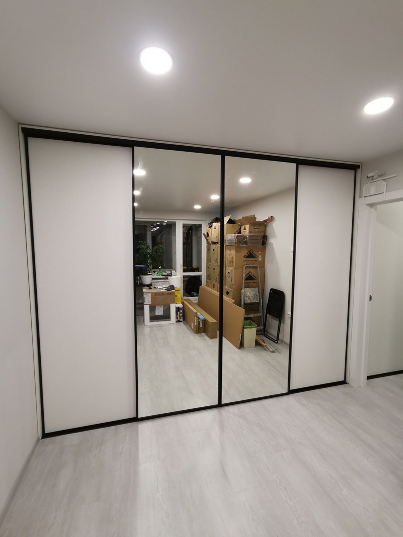 Шкаф-купе в прихожую с зеркалом